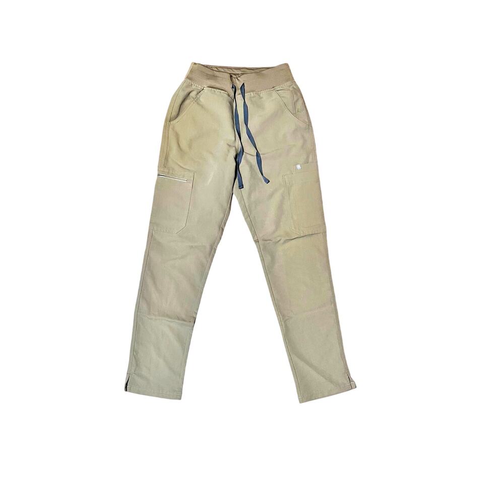 Figs Yola High_Rise Slim Scrub Pant Size XS Heather Olive